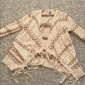 Old navy fringe cardigan